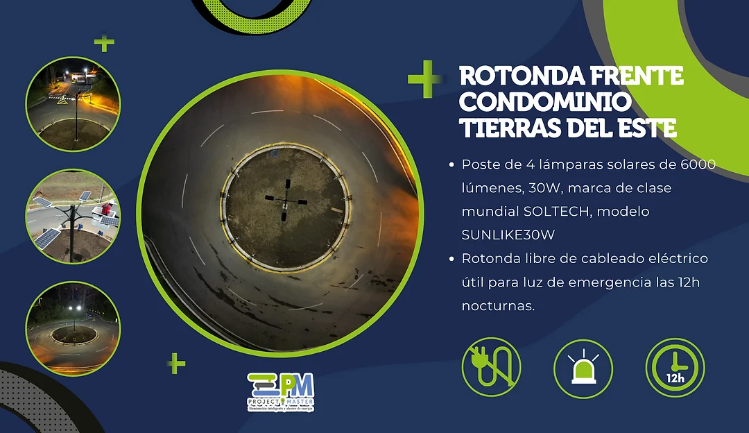 Iluminación solar para rotondas SÍ es posible