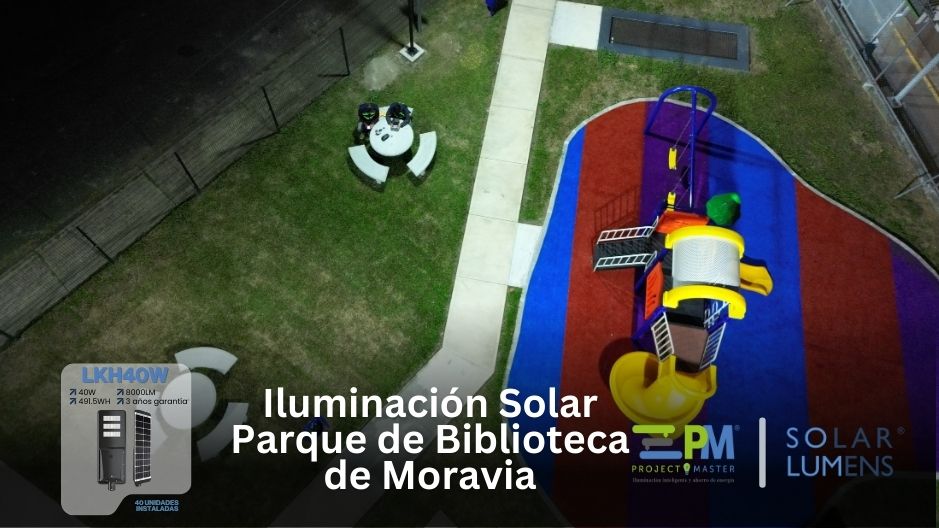 Iluminación Solar en el Parque de la Biblioteca de Moravia