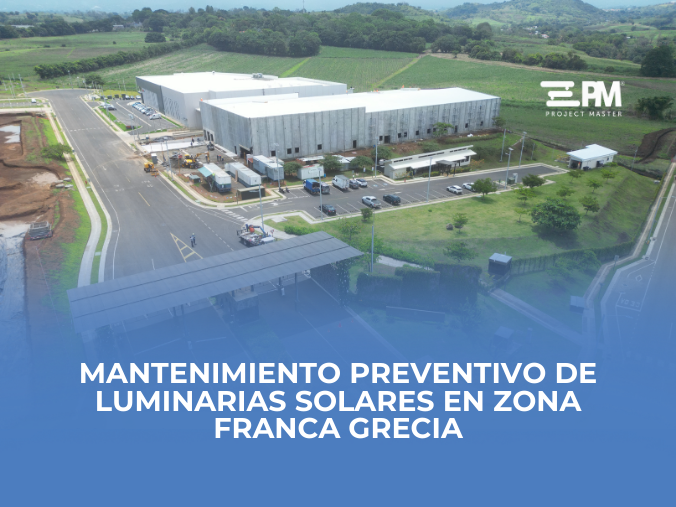 Mantenimiento de luminarias solares en Zona Franca Grecia